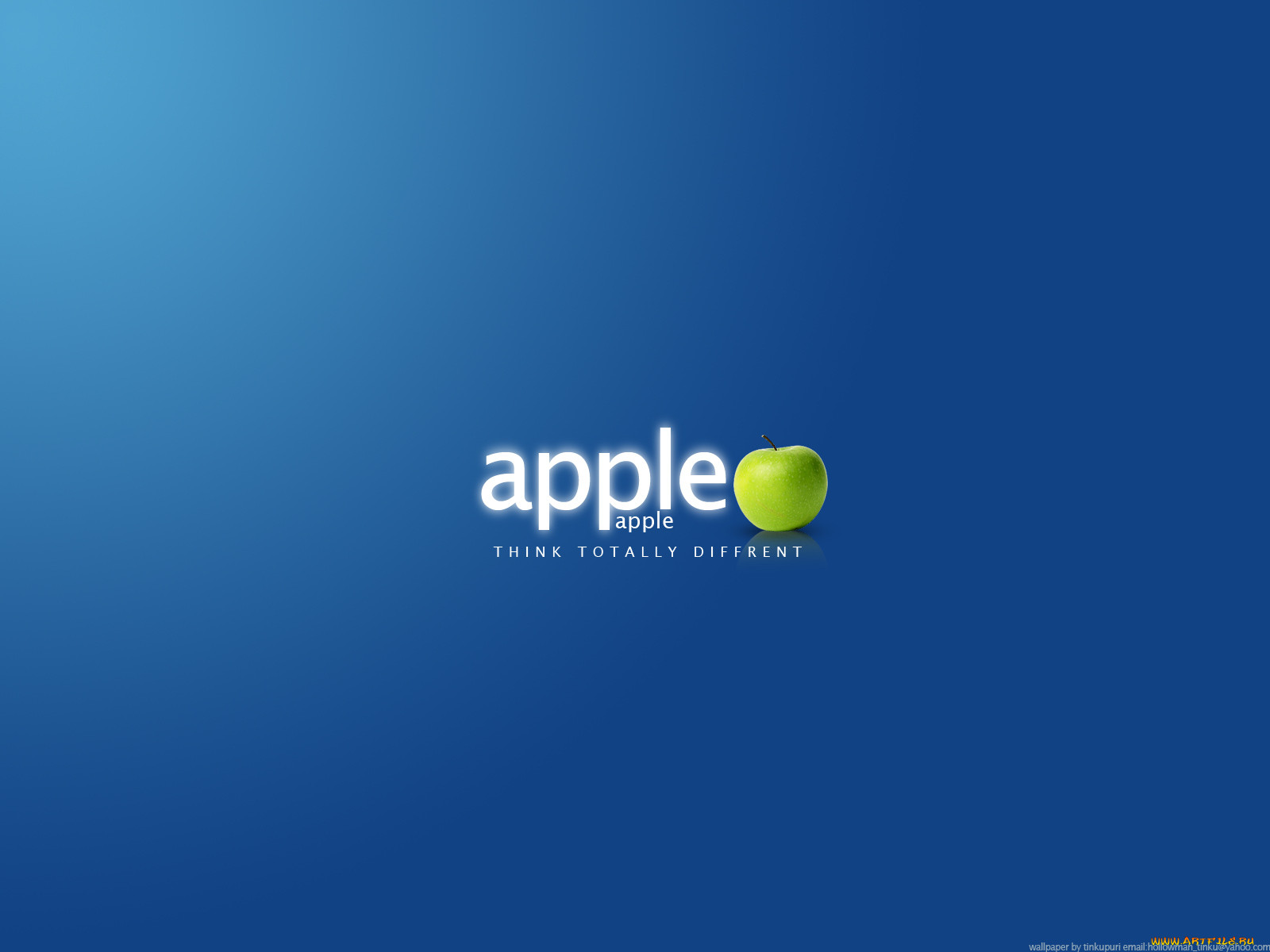 apple, blue, 